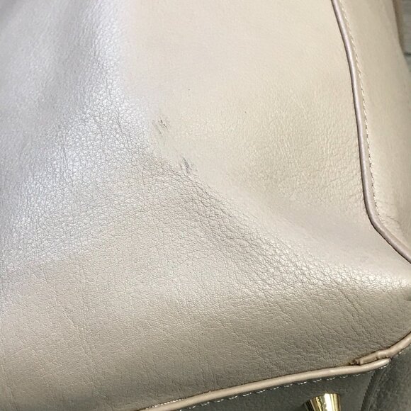 TMRW Studio Antonio Medium Leather Crossbody Bag Removable Inner Pouch Neutral - Picture 6 of 16